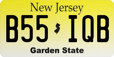 NJ license plate B55IQB
