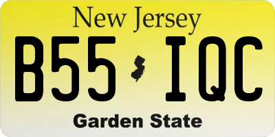 NJ license plate B55IQC