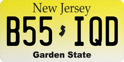 NJ license plate B55IQD