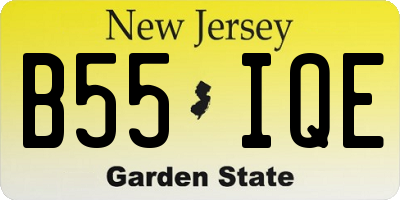NJ license plate B55IQE