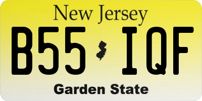 NJ license plate B55IQF