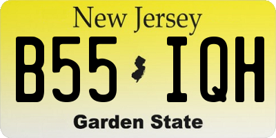 NJ license plate B55IQH