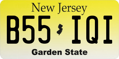 NJ license plate B55IQI