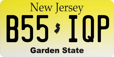 NJ license plate B55IQP