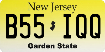 NJ license plate B55IQQ