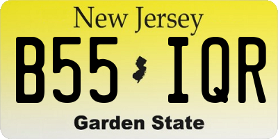 NJ license plate B55IQR
