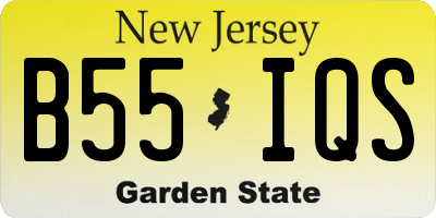 NJ license plate B55IQS