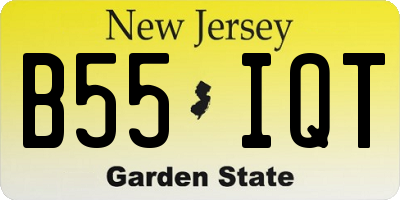 NJ license plate B55IQT
