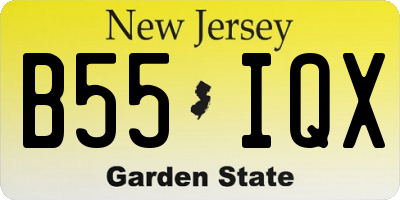NJ license plate B55IQX