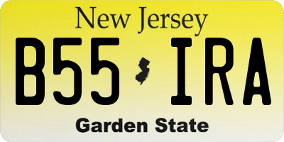 NJ license plate B55IRA
