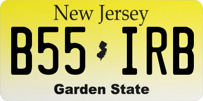 NJ license plate B55IRB