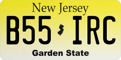 NJ license plate B55IRC