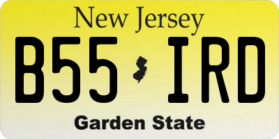 NJ license plate B55IRD