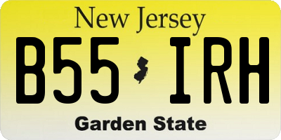 NJ license plate B55IRH