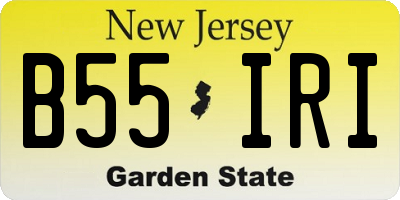 NJ license plate B55IRI