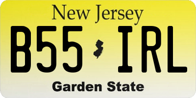 NJ license plate B55IRL