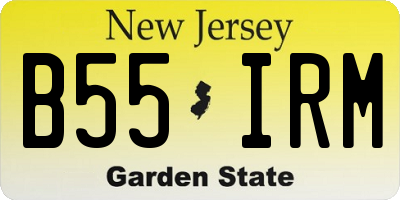 NJ license plate B55IRM