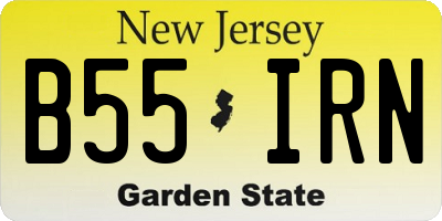 NJ license plate B55IRN