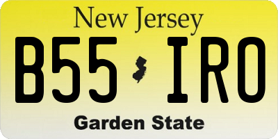 NJ license plate B55IRO