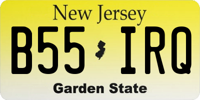 NJ license plate B55IRQ