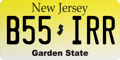 NJ license plate B55IRR