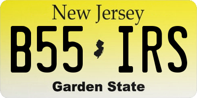 NJ license plate B55IRS