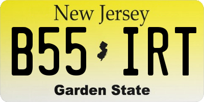 NJ license plate B55IRT