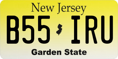 NJ license plate B55IRU