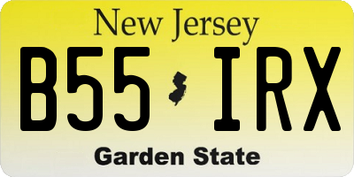 NJ license plate B55IRX