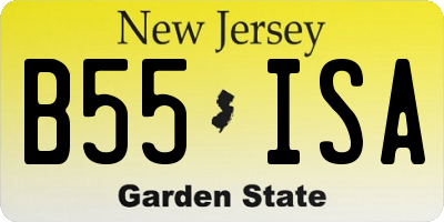 NJ license plate B55ISA