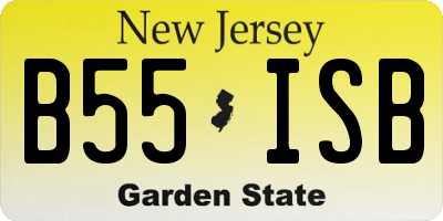NJ license plate B55ISB