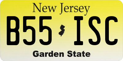 NJ license plate B55ISC