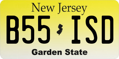 NJ license plate B55ISD