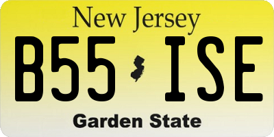 NJ license plate B55ISE