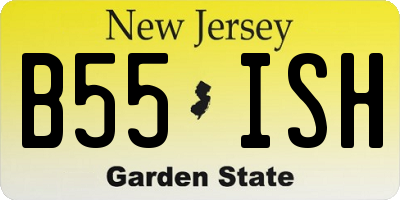 NJ license plate B55ISH
