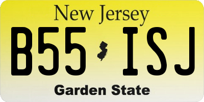 NJ license plate B55ISJ