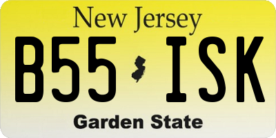 NJ license plate B55ISK