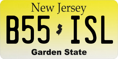 NJ license plate B55ISL