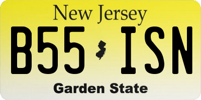NJ license plate B55ISN