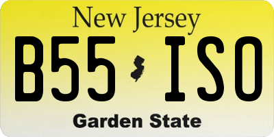 NJ license plate B55ISO