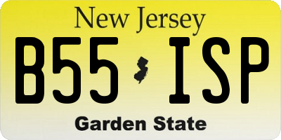 NJ license plate B55ISP