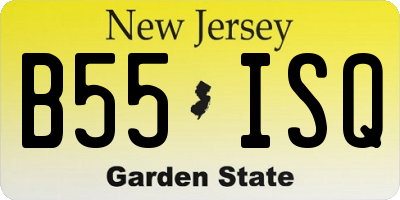 NJ license plate B55ISQ
