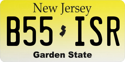 NJ license plate B55ISR