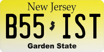 NJ license plate B55IST