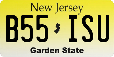 NJ license plate B55ISU
