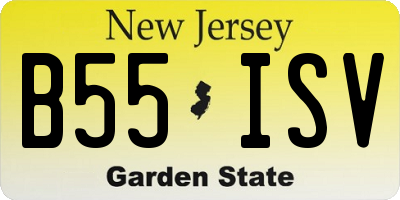 NJ license plate B55ISV