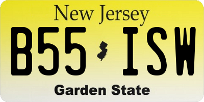 NJ license plate B55ISW