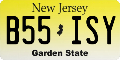 NJ license plate B55ISY