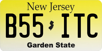 NJ license plate B55ITC