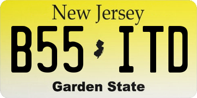 NJ license plate B55ITD